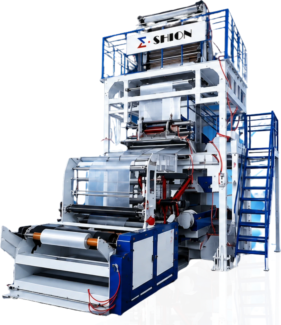 E-SHION blown film machine — cutout